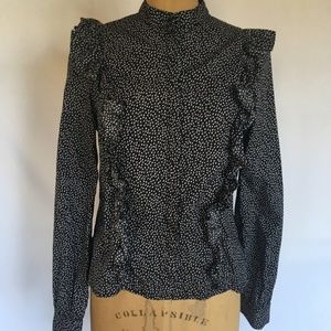 HM H&M western ruffle shirt